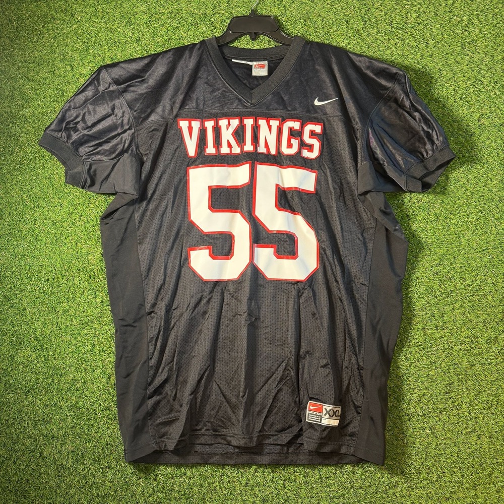 Nike Vikings #55 Football Jersey XXL Black Mesh Team‎ Vintage Style